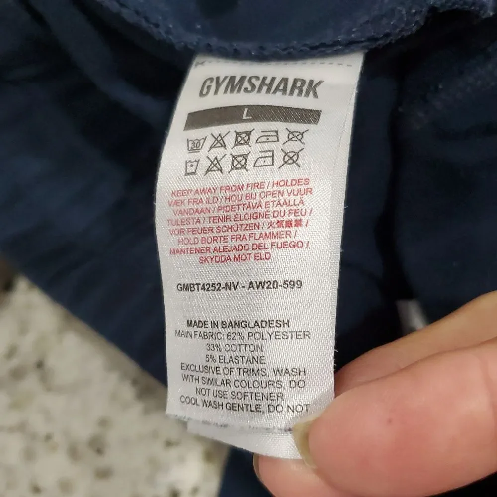 Gymshark Jogger Sweatpants Men’s Large,Studio Pants Navy Blue Yoga Lift